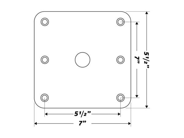 Wise Threaded King Pin Base Plate - Base Plate Only - Image 5