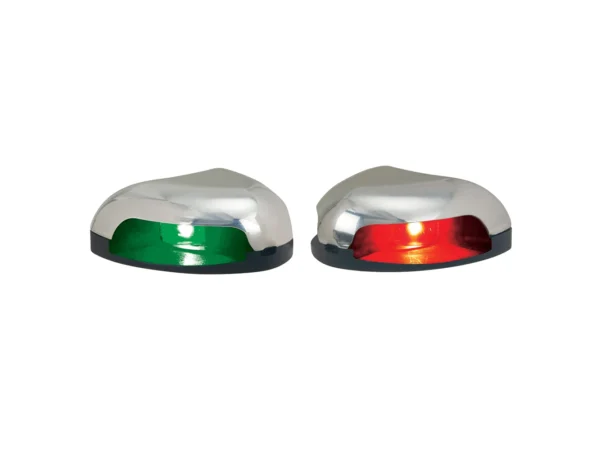 Perko Red/Green Horizontal Mount Side Light - Pair - Stainless Steel