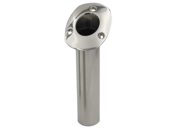 C.E. Smith 80 Series Standard Flush Mount Rod Holder - 30 Degree - Stainless Steel - Cast Bottom - Black Liner