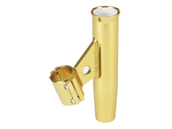 Lee's Clamp-On Rod Holder - Gold Aluminum - Vertical Mount - Fits 2.375" O.D. Pipe