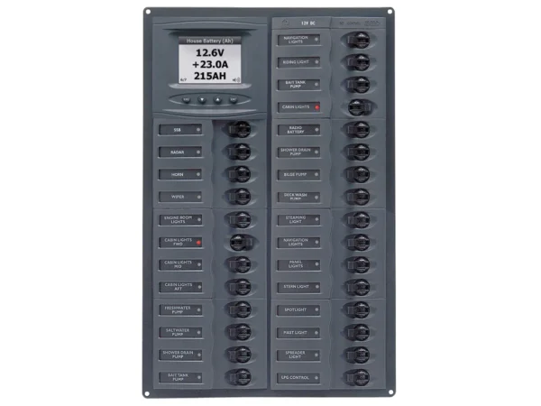 BEP Millennium Series DC Circuit Breaker Panel w/Digital Meters, 28SP DC12V