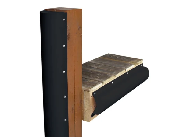 Dock Edge Piling Bumper - One End Capped - 6' - Black