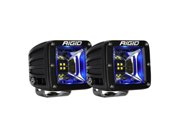 RIGID Industries Radiance Scene Lights - Surface Mount Pair - Black w/Blue LED Backlight