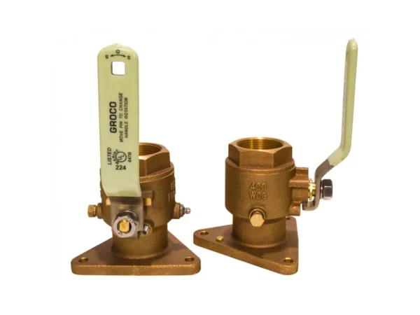 GROCO 1" Bronze Tri-Flanged Ball Valve/Seacock