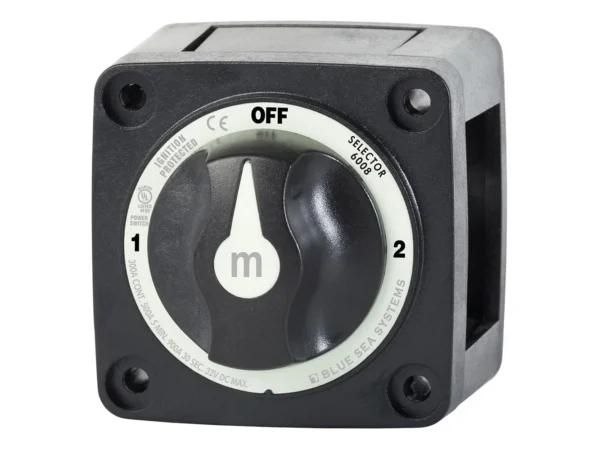 Blue Sea 6008200 m-Series Selector 3 Position Battery Switch - Black