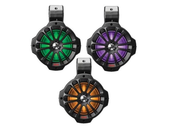 Boss Audio 6.5" B62RGB Amplified RGB Waketower Speakers - Matte Black - 750W - Image 2