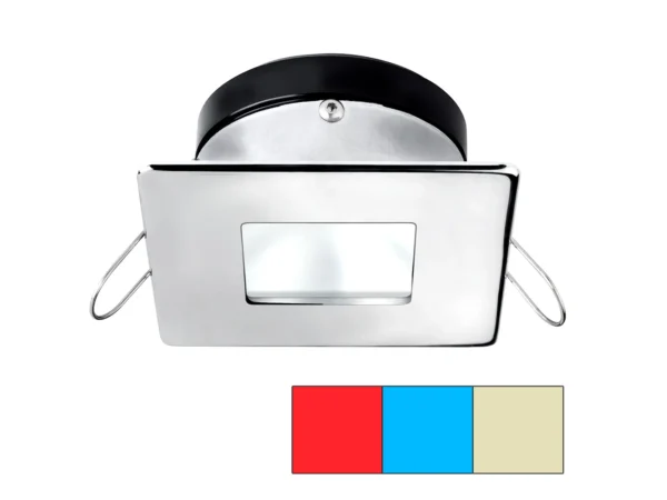 i2Systems Apeiron A1120 Spring Mount Light - Square/Square - Red, Warm White & Blue - Polished Chrome