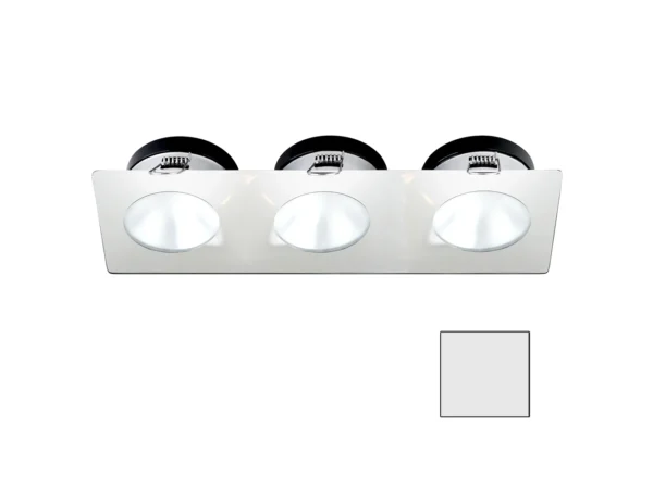 i2Systems Apeiron A1110Z - 4.5W Spring Mount Light - Triple Round - Cool White - White Finish