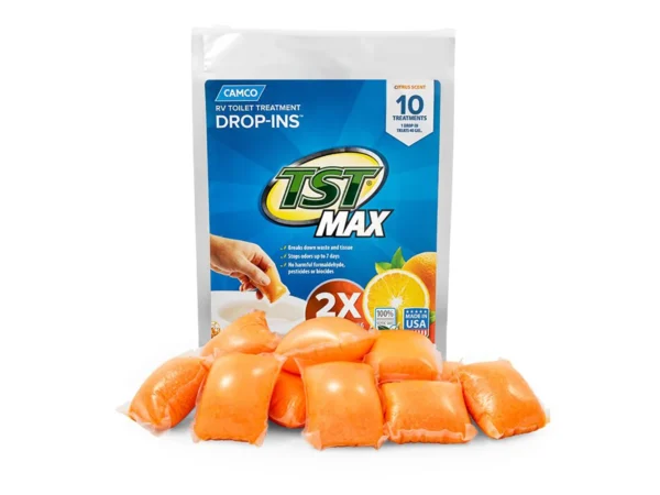 Camco TST MAX Orange RV Toilet Treatment Drop-Ins *10-Pack