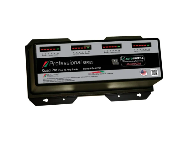 Dual Pro PS4 Auto 15A - 4-Bank Lithium/AGM Battery Charger