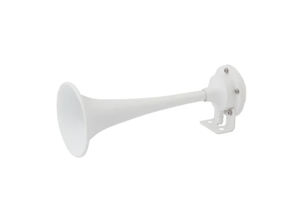 Marinco White Epoxy Coated Single Trumpet Mini Air Horn