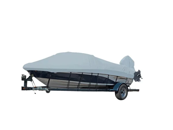 Carver Sun-DURA® Styled-to-Fit Boat Cover f/18.5' V-Hull Runabout Boats w/Windshield & Hand/Bow Rails - Grey