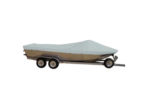 Sun-DURA® Styled-to-Fit Boat Cover f/19.5' Sterndrive Aluminum Boats w/High Forward Mounted Windshield - Grey