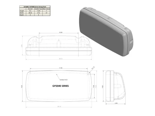 NavPod SystemPod Pre-Cut f/Raymarine Axiom 9/Axiom+ 9 on Right & 1 Instrument (3.6″ hole) on Left f/12″ Wide Guard - Image 2