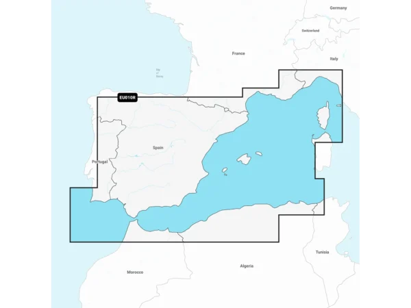 Garmin NVEU010R Spain, Mediterranean Coast - Marine Charts Garmin Navionics Vision+