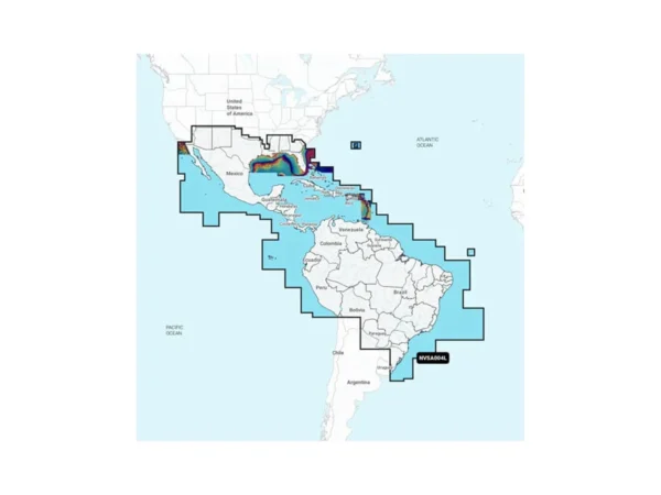 Garmin Navionics Vision+™ NVSA004L -Mexico, the Caribbean to Brazil - Inland & Coastal Marine Charts