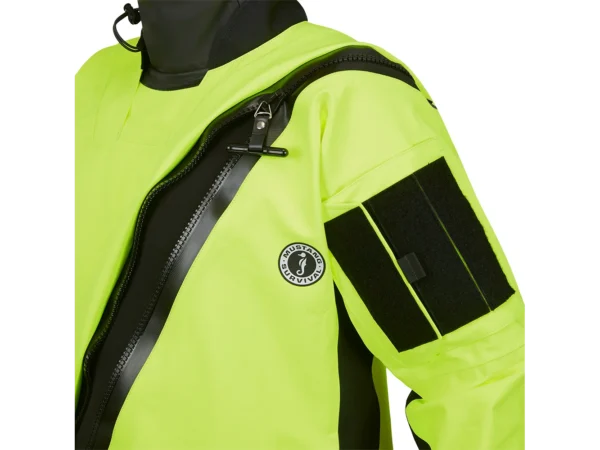 Mustang Sentinel™ Series Water Rescue Dry Suit - Fluorescent Yellow Green-Black - XXL Regular - Image 3