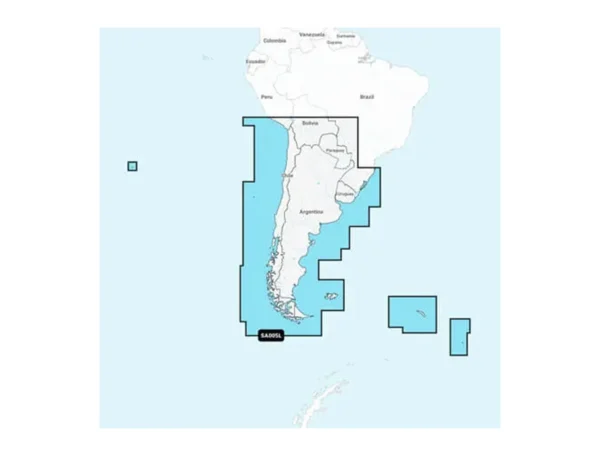 Garmin Navionics+™ NSSA005L - Chile, Argentina & Easter Island - Marine Chart