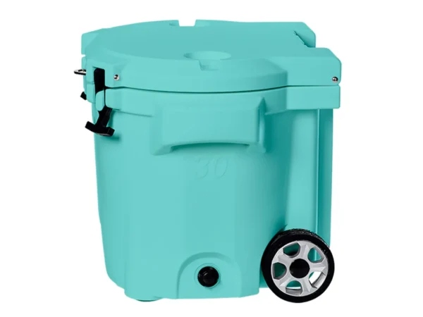 LAKA Coolers 30 Qt Cooler w/Telescoping Handle & Wheels - Seafoam - Image 5