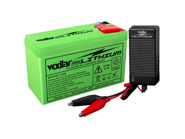 Vexilar 12V - 12 AH MAX Lithium Battery w/V-420L Rapid Charger