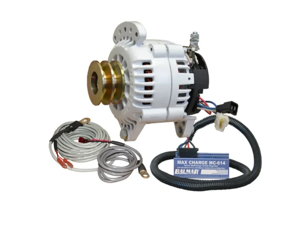 Balmar Alternator 100 AMP Kit 12V 3.15" Dual Foot Saddle Dual Pulley Regulator & Temp Sensor