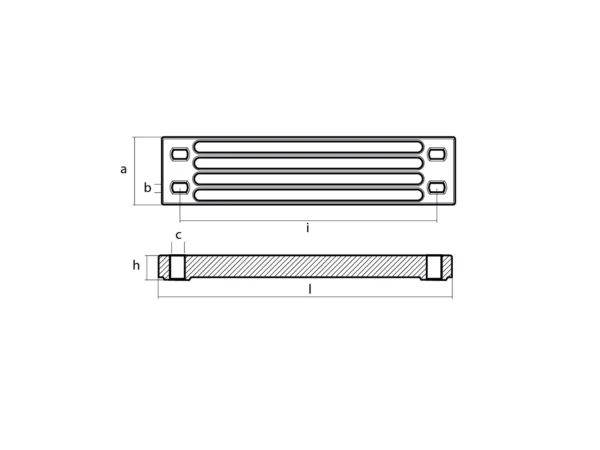 Tecnoseal Aluminum Yamaha Bar Anode f/Engine Bracket - Image 2