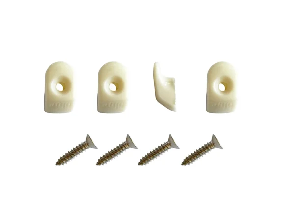 Blue Performance White Hooks & Screws - 4 Pieces