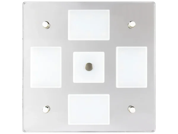 Sea-Dog Square LED Mirror Light w/On/Off Dimmer - White & Blue - Image 2