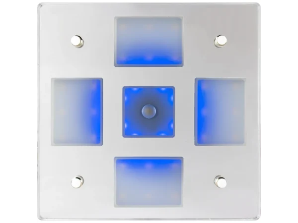 Sea-Dog Square LED Mirror Light w/On/Off Dimmer - White & Blue - Image 3