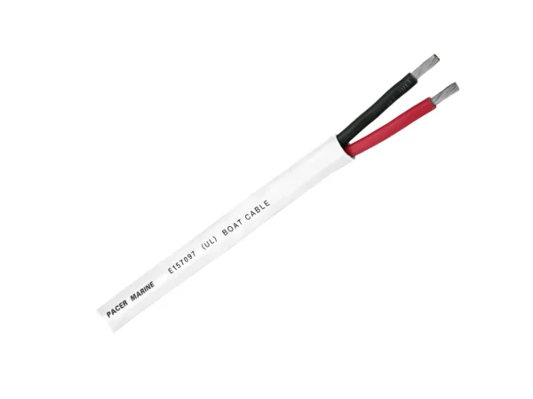 Pacer Round Duplex 2 Conductor Cable - 100' - 14/2 AWG - Red, Black