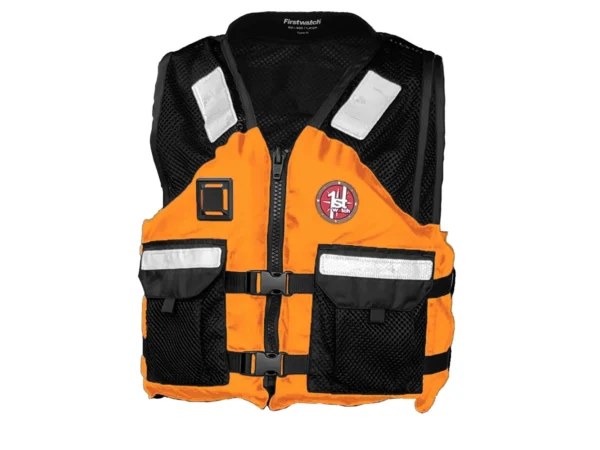 First Watch AV-5001 Mesh Crew Vest Hi-Vis - Orange/Black - S/M