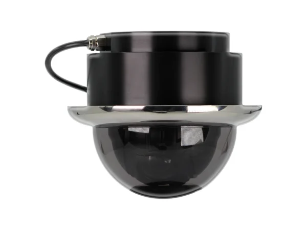 Iris Miniature Marine PTZ Dome Camera - Stainless Bezel - Hi-Resolution Analogue Sensor - 1000TVL - 4 in 1 Video Format