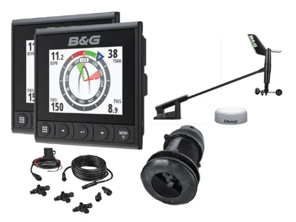 B&G Triton2 Speed/Depth/Wind Dual Display Wireless Package with DST10 and WS320