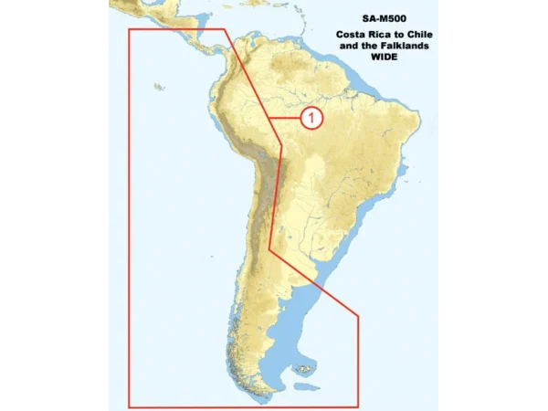 C-MAP SA-M500 Max Wide C Card Costa Rica - Chile - Falklands