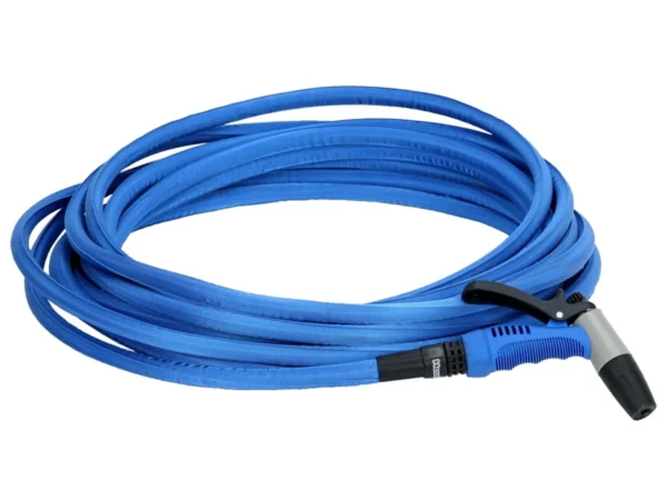 HoseCoil 25' Blue Flexible Hose Kit with Rubber Tip Nozzle