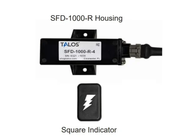 Talos SFD1000R Black Rectangular Lightning Detector with 10ft Cable