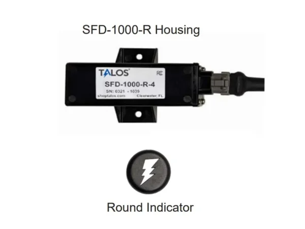 Talos SFD1000R Black Round Flush Mount Lightning Detector with 20ft Cable