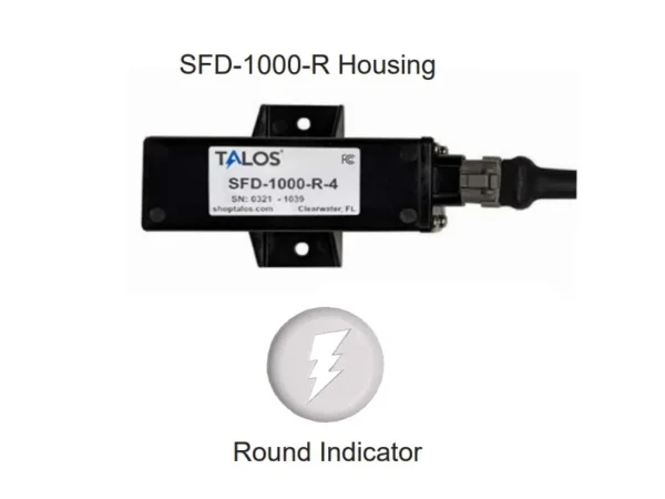 Talos SFD1000R White Round Flush Mount Lightning Detector with 3ft Cable